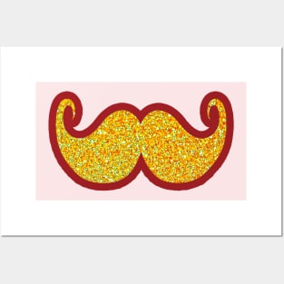 Colorful Mustache Posters and Art